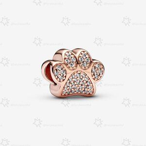 Pandora Sparkling Paw Print Charm